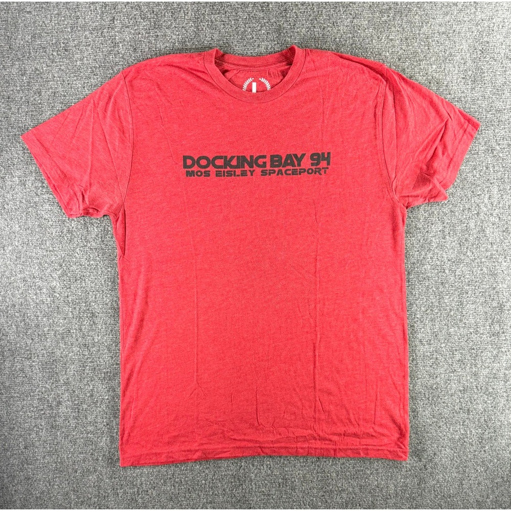 TeePublic Mens Star Wars Docking‎ Bay 94 Mos Eisley Spaceport T-Shirt Red Large